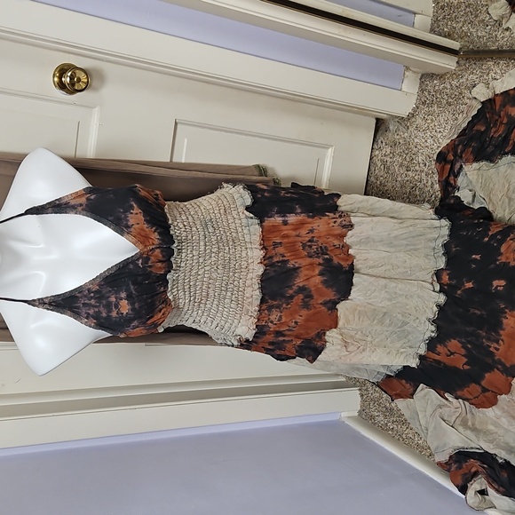 Hand Dyed Beautful Full Maxi Gown Dress - Picture 3 of 8